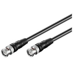 MicroConnect BNC Cable RG59 2m Black - High-Performance Video Coaxial Cable - 50046